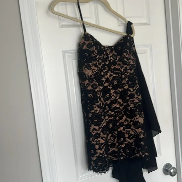 NBD Frannie Mini Dress Black Lace S
